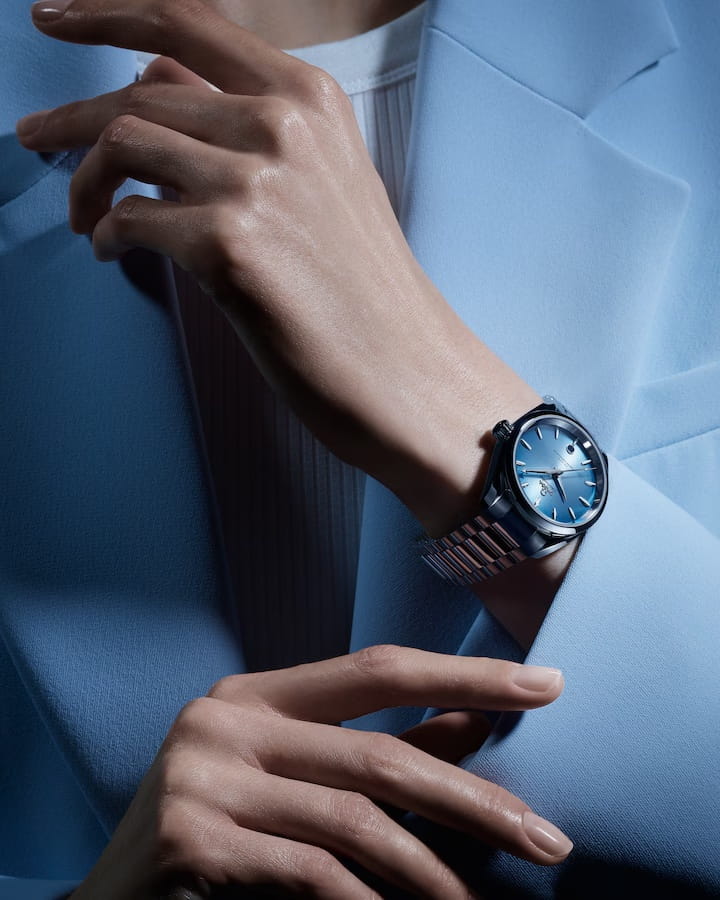 Omega Omega Seamaster Aqua Terra 220.10.38.20.03.004, seamaster швейцария мужские часы на браслете нержавеющая сталь боковой вид