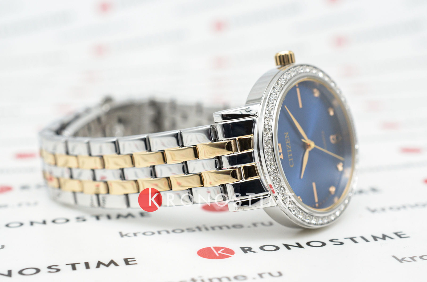 Citizen Citizen Elegance EL3106-59L,  япония женские часы на браслете нержавеющая сталь с ip-покрытием боковой вид