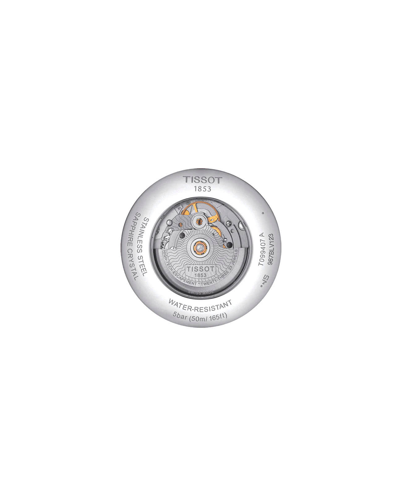 Tissot Tissot Chemin des Tourelles Powermatic 80 T099.407.22.038.02, t-classic швейцария мужские часы на браслете сталь c pvd покрытием боковой вид