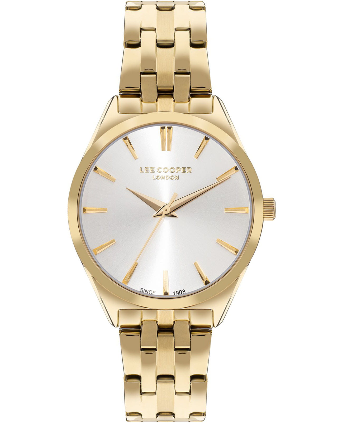 Lee Cooper Lee Cooper LC07833.130  LC07833.130 кварцевые женские часы серебристый циферблат, браслет нержавеющая сталь с ip-покрытием — вид спереди