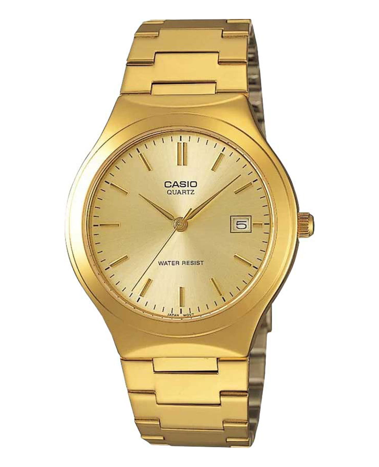 Casio Casio Collection MTP-1170N-9A  MTP-1170N-9A кварцевые мужские часы золотой циферблат, браслет нержавеющая сталь с pvd-покрытием — вид спереди