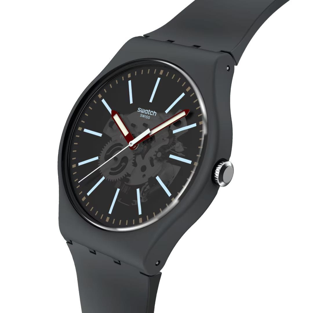 Swatch SO29A101 женские часы застежка крупным планом