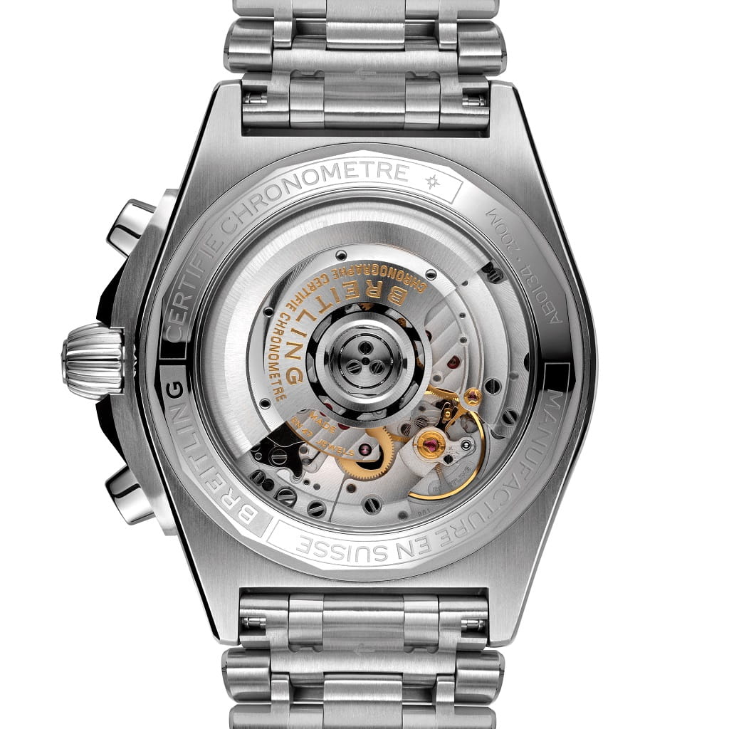 Оригинальные часы Breitling Breitling Chronomat B01 42 AB0134101K1A1 механические калибр механизма мануфактурный механизм breitling caliber b01 общий вид