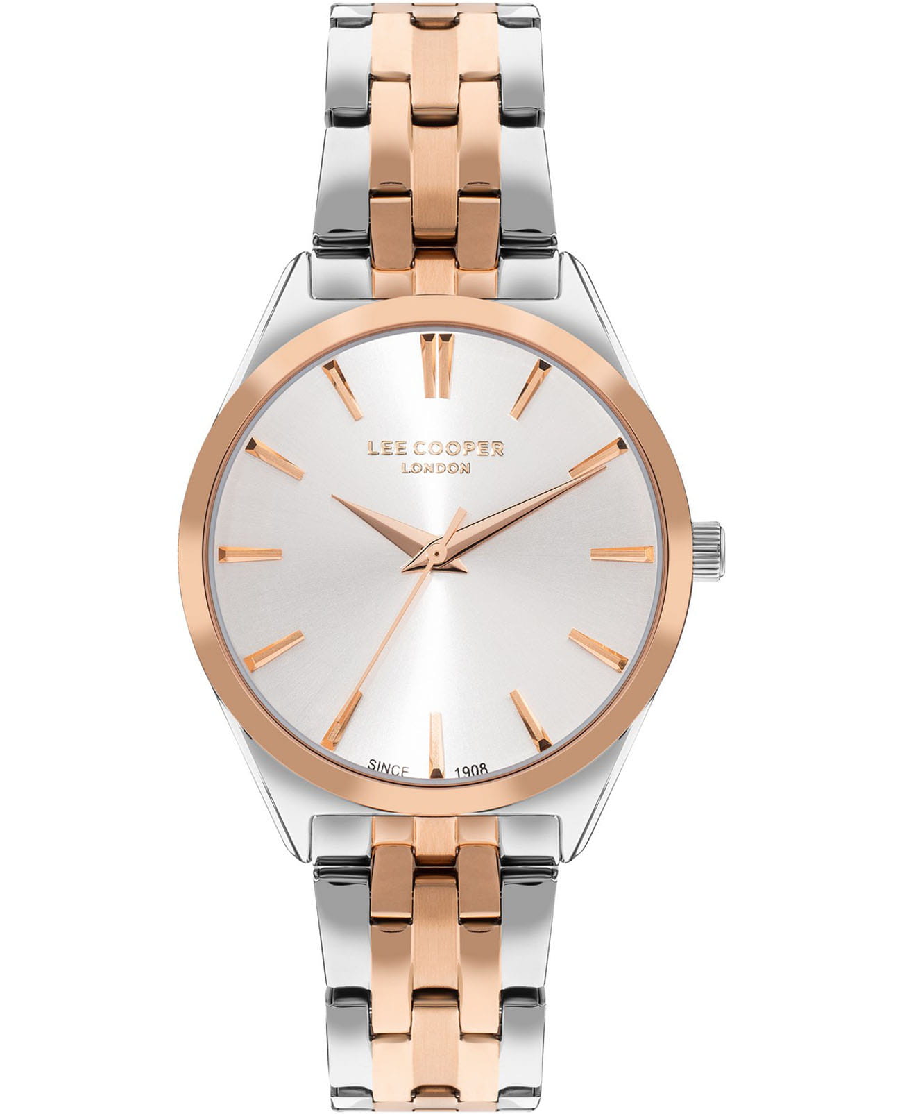 Lee Cooper Lee Cooper LC07833.530  LC07833.530 кварцевые женские часы серебристый циферблат, браслет нержавеющая сталь с ip-покрытием — вид спереди