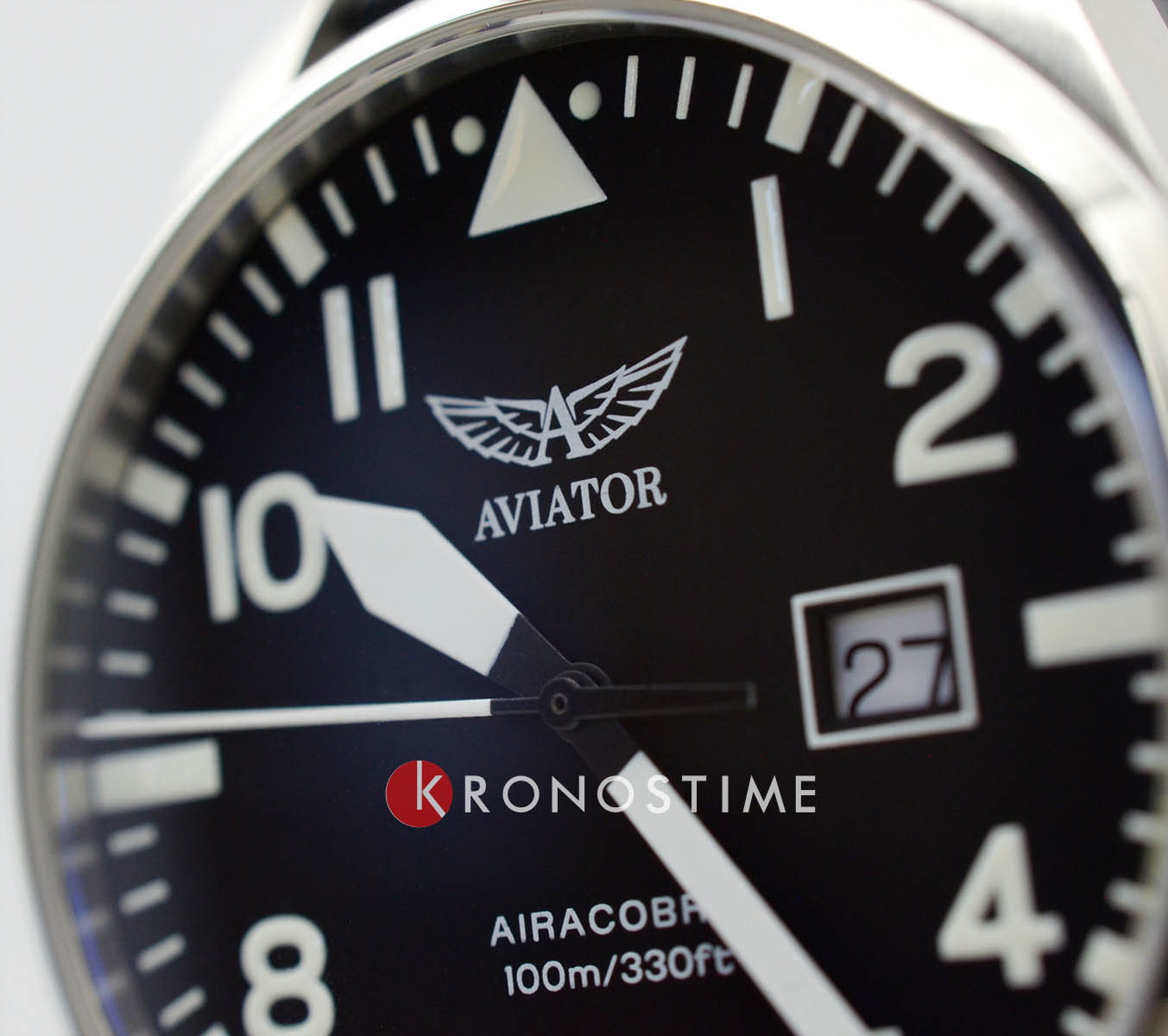 Оригинальные часы Aviator Aviator Airacobra V.1.22.0.148.4 кварцевые калибр механизма ronda 519 общий вид