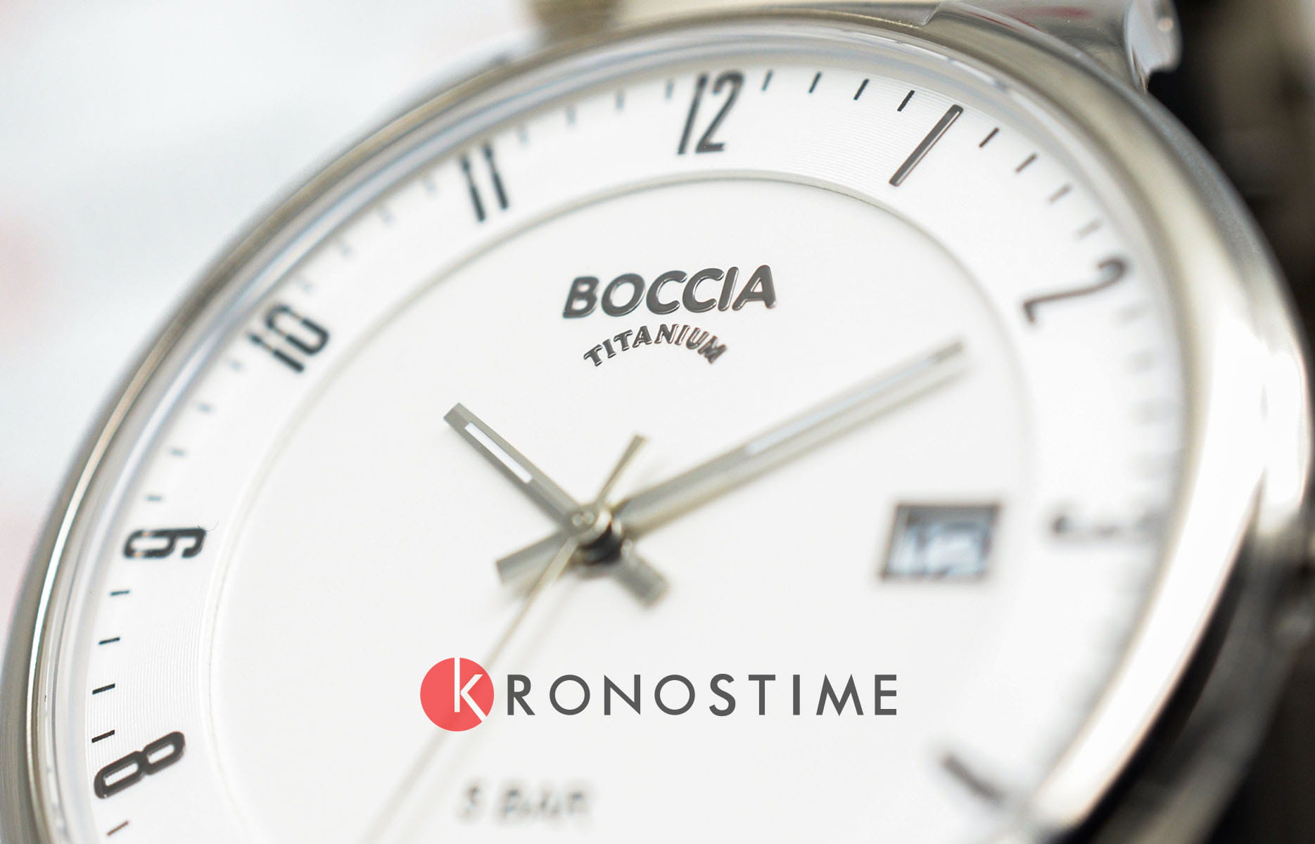 Boccia Titanium Boccia Titanium 3629-02 кварцевые мужские часы часы крупный план белый циферблата