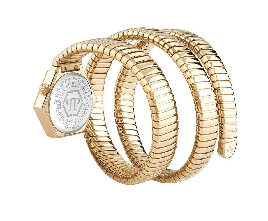 Philipp Plein Philipp Plein Snake Hexagon PWZAA0825,  германия женские часы на браслете нержавеющая сталь с pvd-покрытием боковой вид