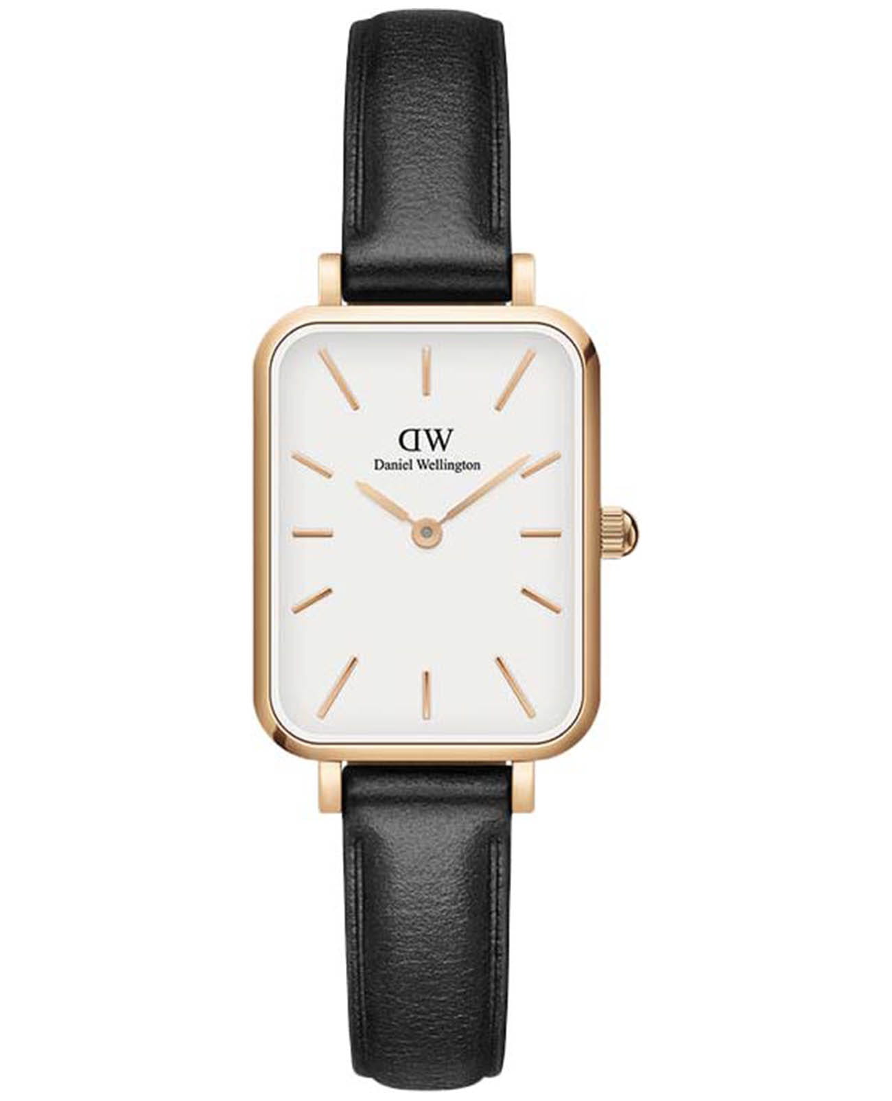 Daniel Wellington Daniel Wellington Quadro Pressed Sheffeld DW00100434  DW00100434 кварцевые женские часы белый циферблат, браслет кожаный — вид спереди