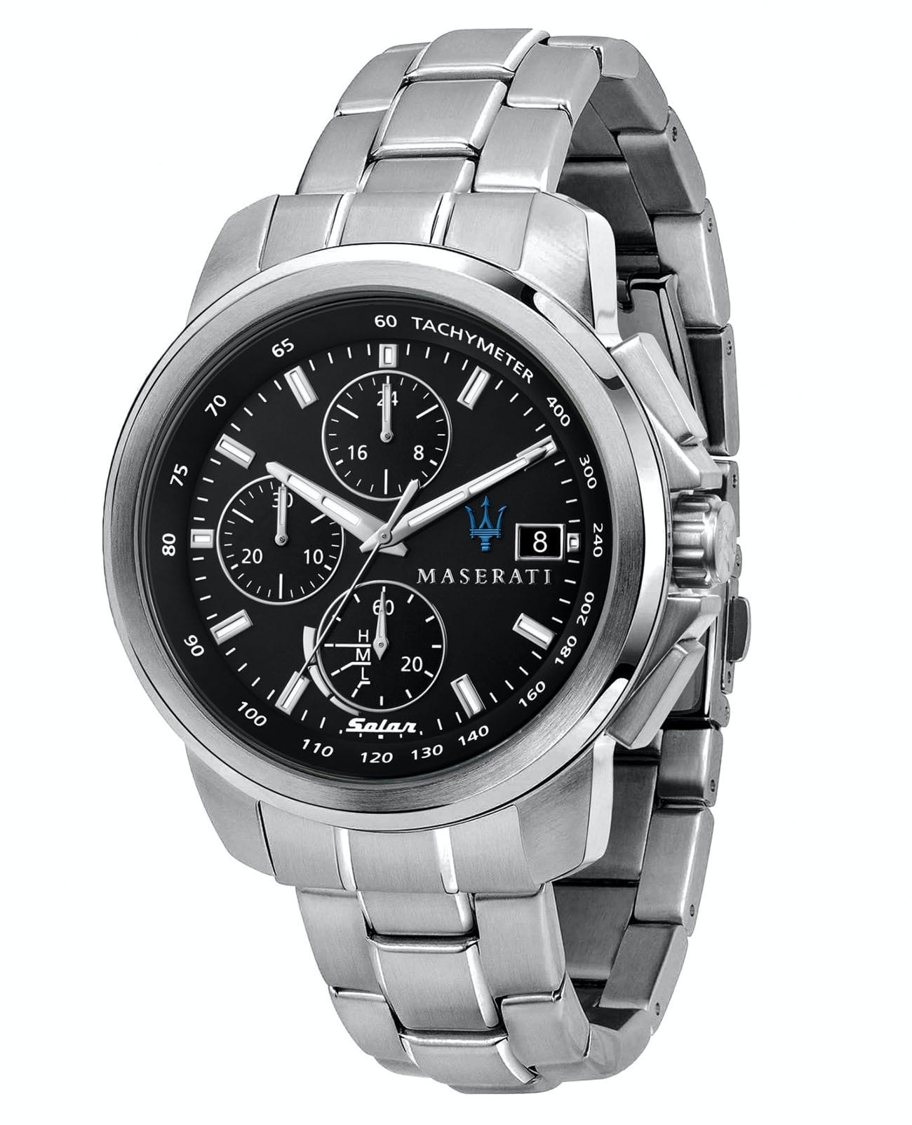 Maserati Maserati POTENZA R8873645003  R8873645003 кварцевые мужские часы черный циферблат, браслет нержавеющая сталь — вид спереди