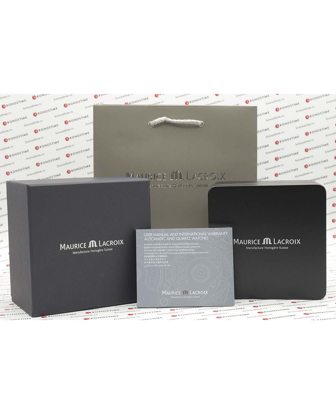 Maurice Lacroix Maurice Lacroix Pontos Day Date PT6358-SS002-331-1 швейцария наручные мужские часы заводная головка с логотипом Maurice Lacroix