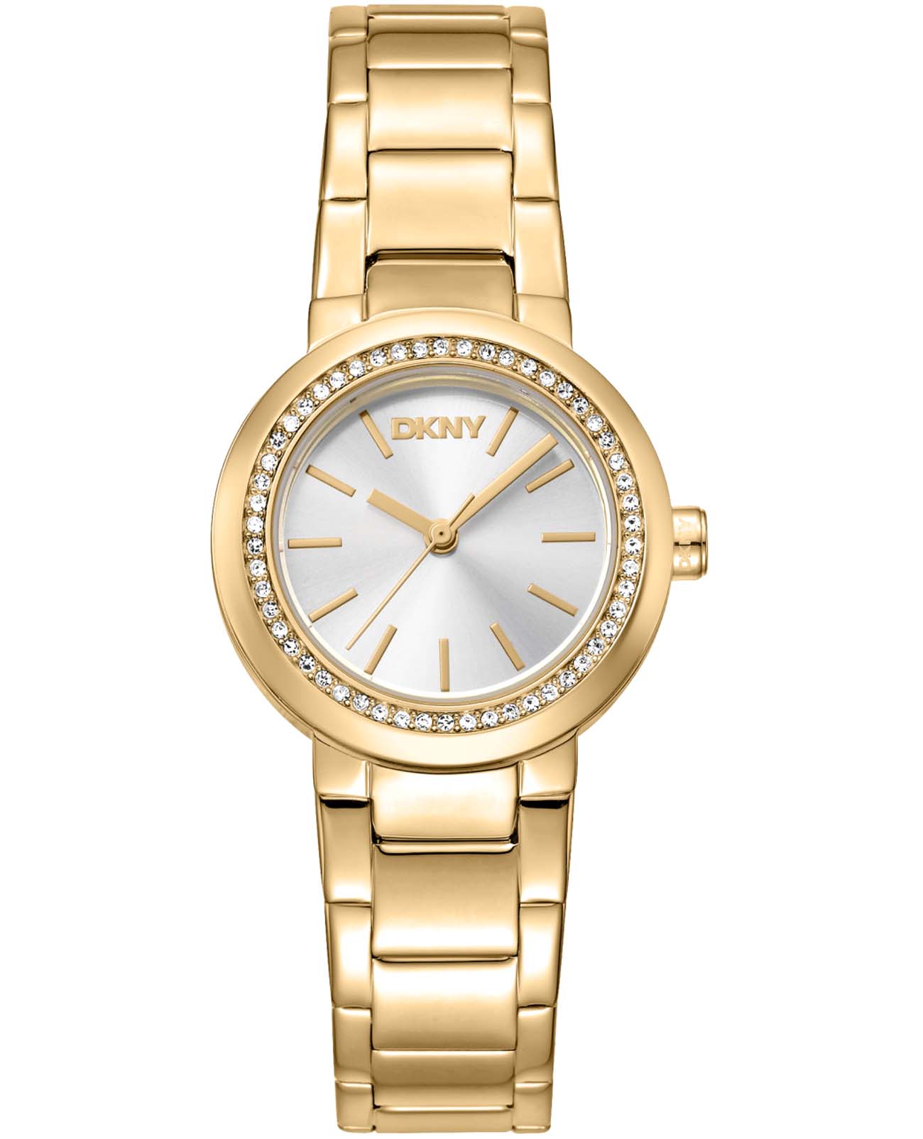 DKNY DKNY Eastside Mini DK1L024M0135  DK1L024M0135 кварцевые женские часы серебристый циферблат, браслет нержавеющая сталь с ip-покрытием — вид спереди