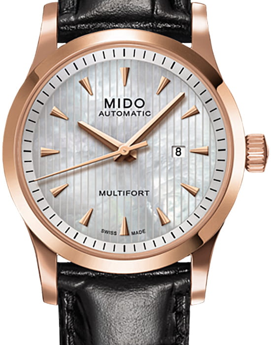 Mido Mido Multifortrosablk LeatherMop M005.007.36.101.00 , наручные женские часы фото под углом