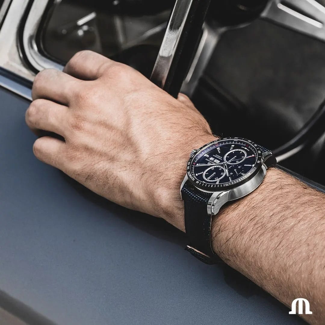 Maurice Lacroix Maurice Lacroix Pontos Chronograph 43mm PT6038-SSL2H-430-C механические мужские часы часы крупный план синий циферблата