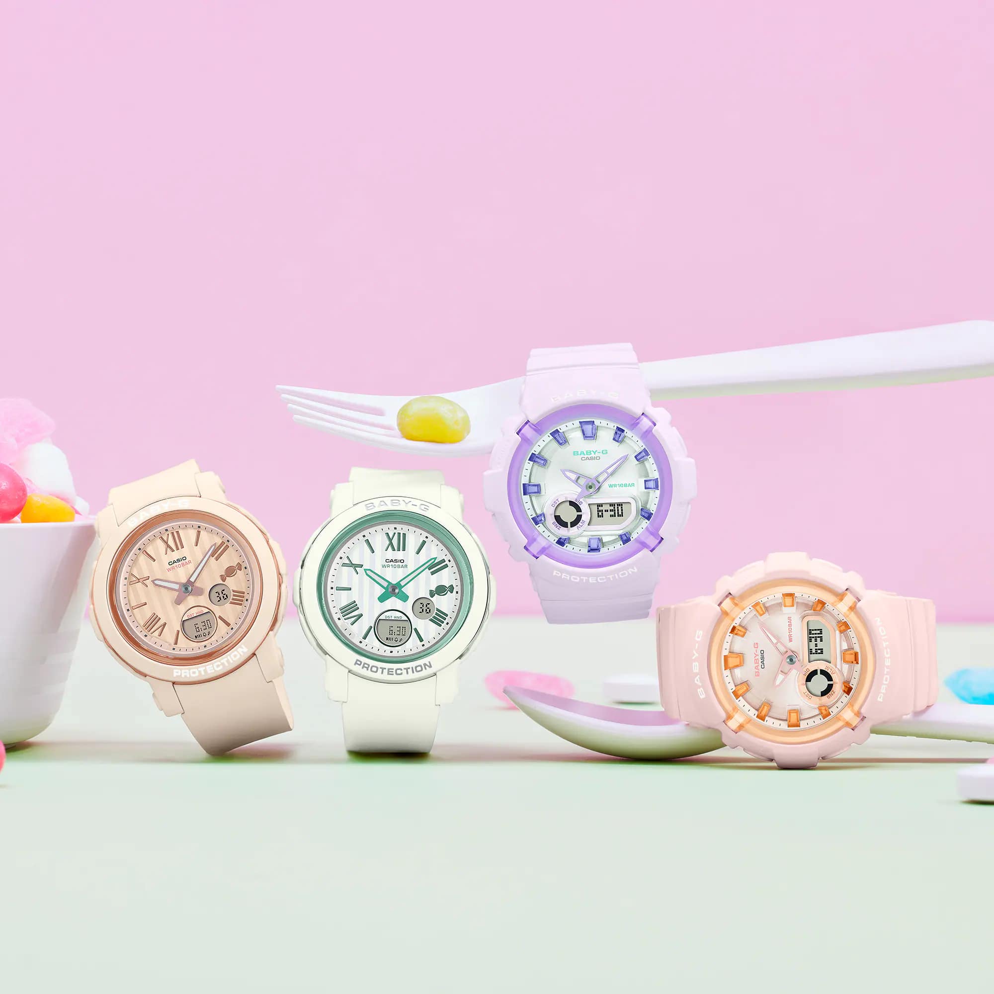 Casio Casio Baby-G BGA-290SW-4A женские часы бежевый циферблат на запястье