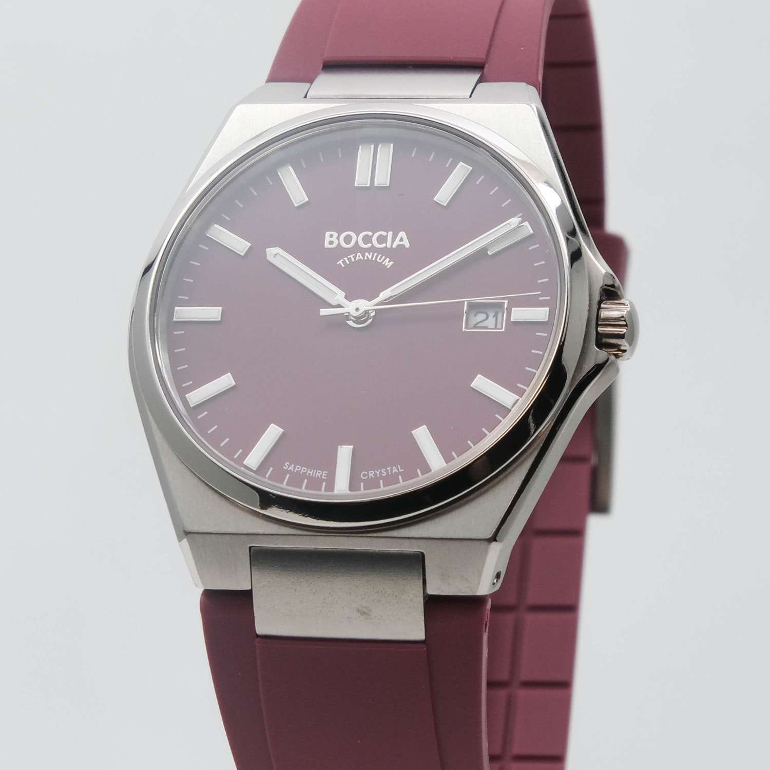 Boccia Titanium Boccia Titanium 3667-03,  германия мужские часы на браслете каучук боковой вид