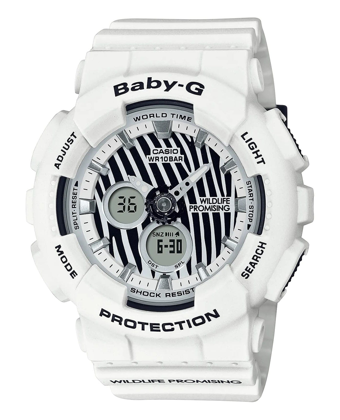 Casio Casio Baby-G BA-120WLP-7A  BA-120WLP-7A кварцевые женские часы  циферблат, браслет пластик — вид спереди