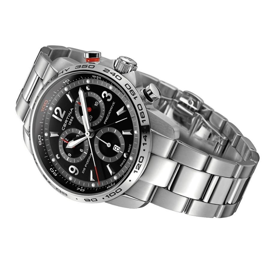 Оригинальные часы Certina Certina DS Podium Chronograph 1/100 sec C001.647.11.057.00 кварцевые калибр механизма eta 251.264 aa precidrive  общий вид