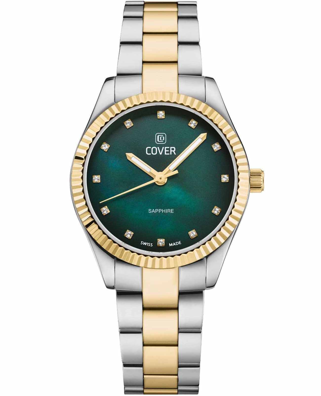 Cover Cover Valentina Mini CO224.03  CO224.03 кварцевые женские часы перламутровый циферблат, браслет нержавеющая сталь с pvd-покрытием — вид спереди