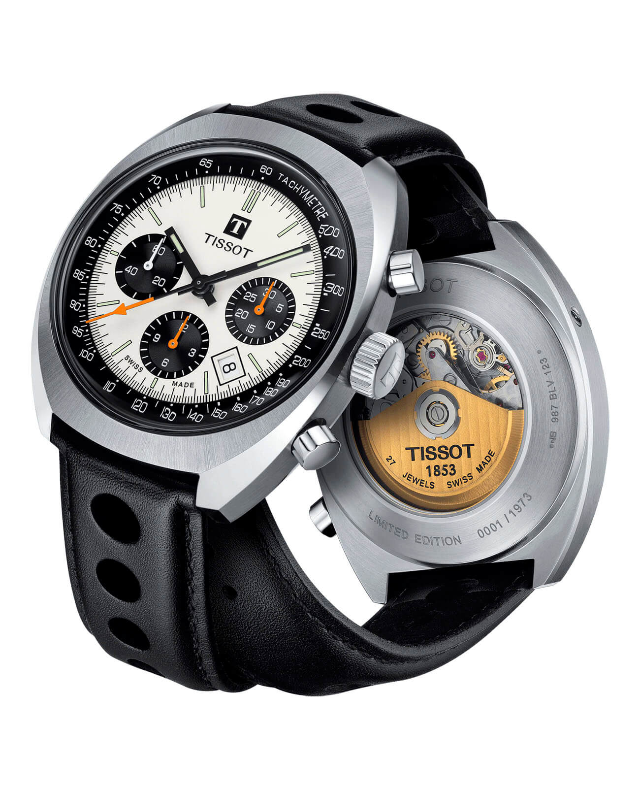 Оригинальные часы Tissot Tissot Heritage 1973 T124.427.16.031.00 механические калибр механизма eta 7753 общий вид