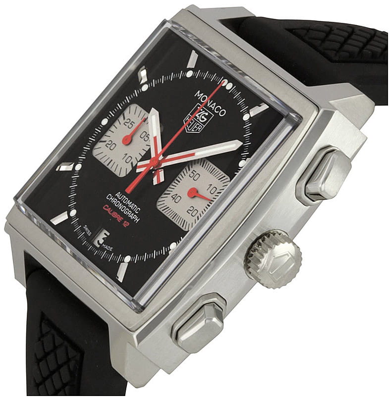 TAG Heuer TAG Heuer Monaco CAW2114.FT6021, monaco швейцария мужские часы на браслете каучук боковой вид