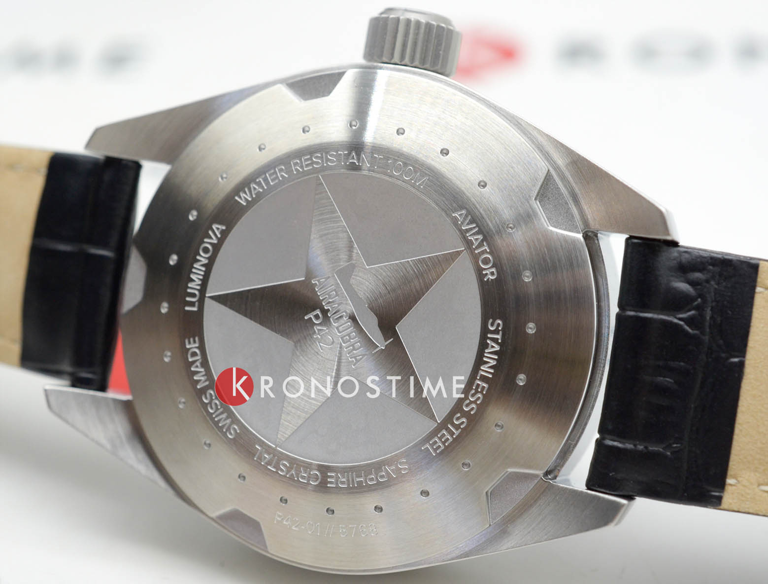 Aviator Aviator Airacobra V.1.22.0.148.4  - задняя крышка металл сталь корпуса, швейцария часы