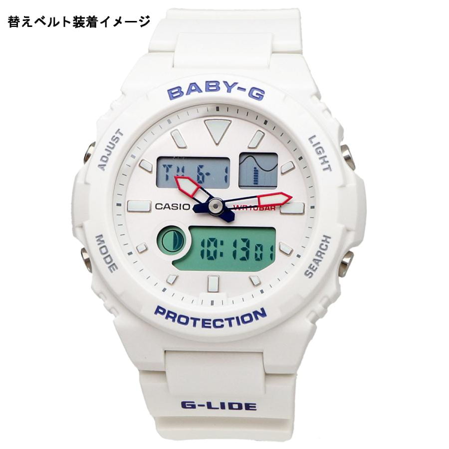 Casio Casio Baby-G BAX-125-2A женские часы белый циферблат на запястье
