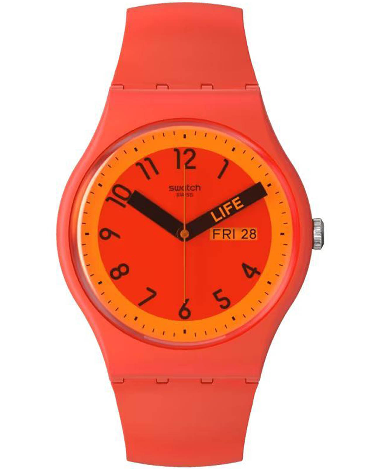 Swatch Swatch New Gent Biosourced SO29R705  SO29R705 кварцевые мужские часы  циферблат, браслет силикон — вид спереди