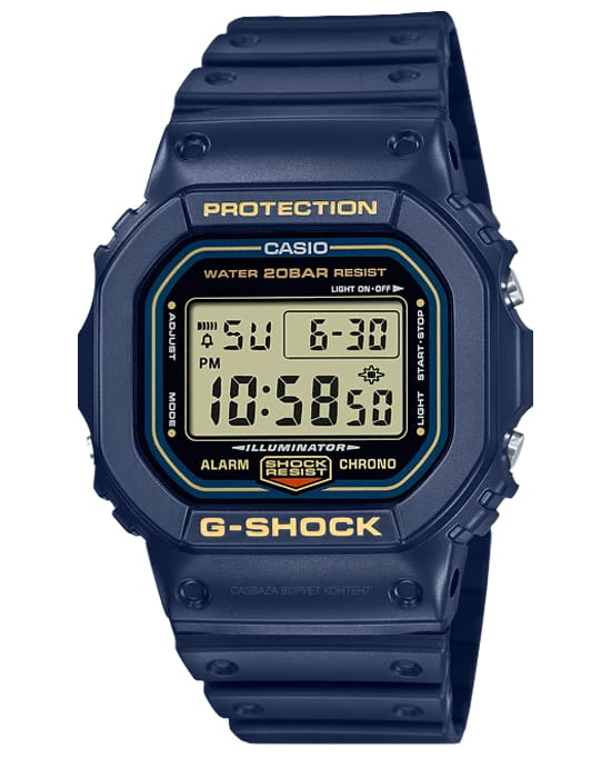 Casio Casio G-Shock DW-5600RB-2 DW-5600 DW-5600RB-2ER электронные мужские часы серый циферблат, браслет пластик — вид спереди