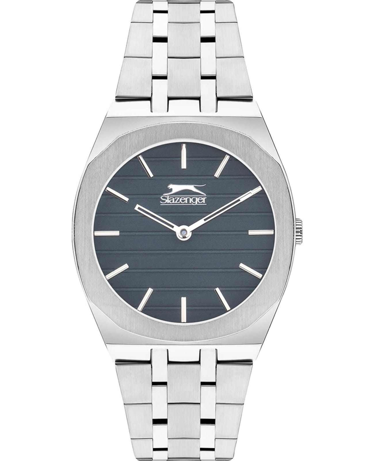 Slazenger Slazenger SL.09.2311.3.07  SL.09.2311.3.07 кварцевые женские часы синий циферблат, браслет суперметалл — вид спереди