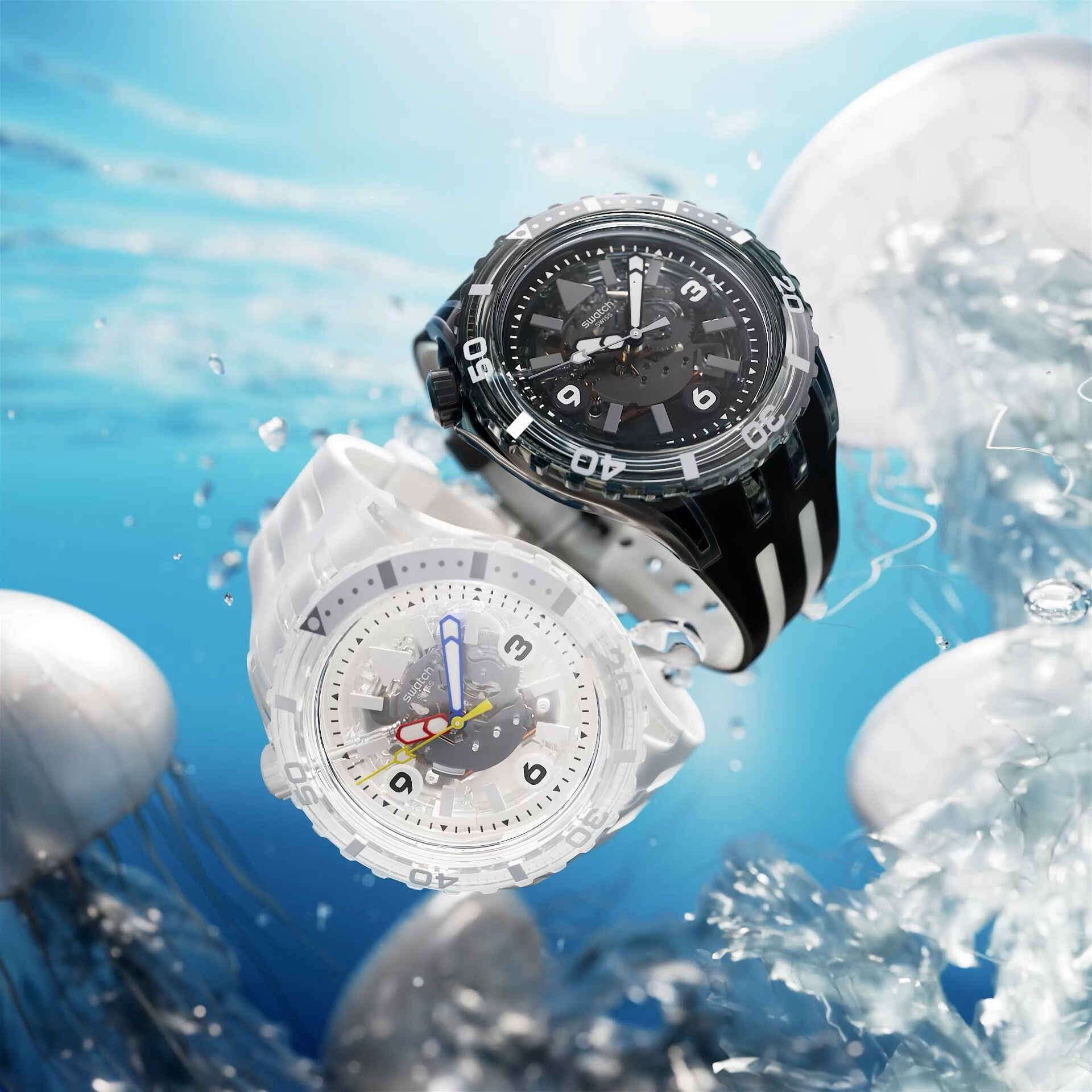 Swatch Swatch Aurelia Aurita SSCU09K100 мужские часы белый циферблат на запястье