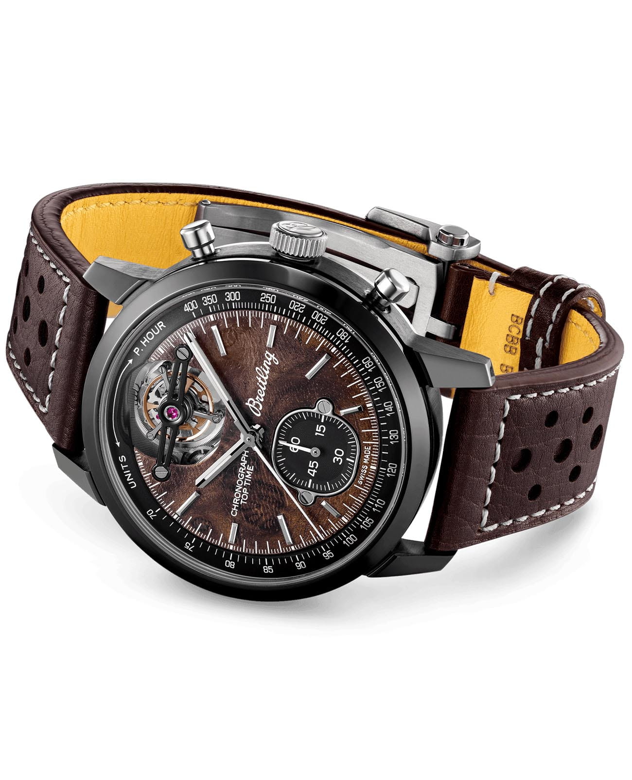 Breitling Breitling Top Time B21 Chevrolet Corvette SB21252A1Q1X1, aviator 8 швейцария мужские часы на браслете кожаный боковой вид