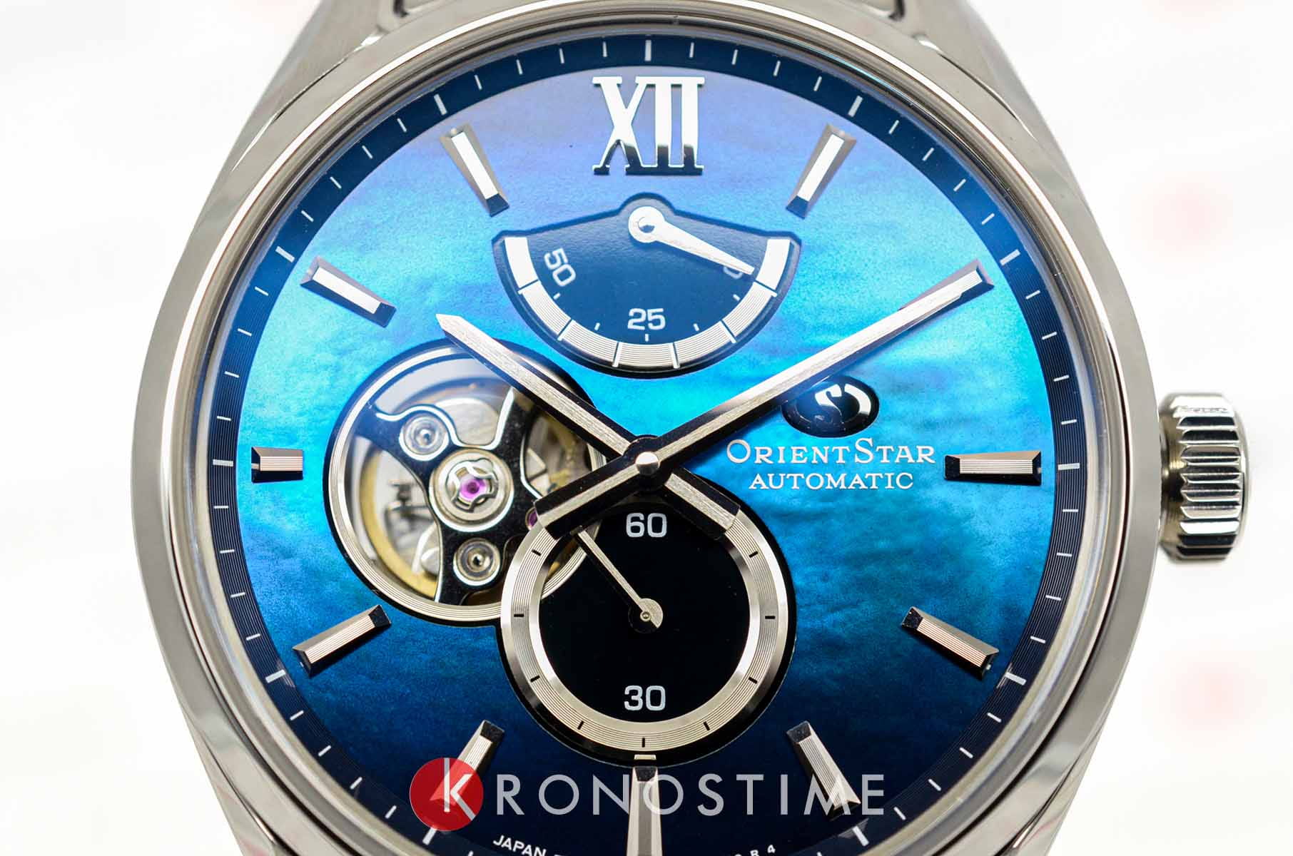 Orient Orient Star RE-BY0004A (RK-BY0004A) механические мужские часы часы крупный план бирюзовый циферблата