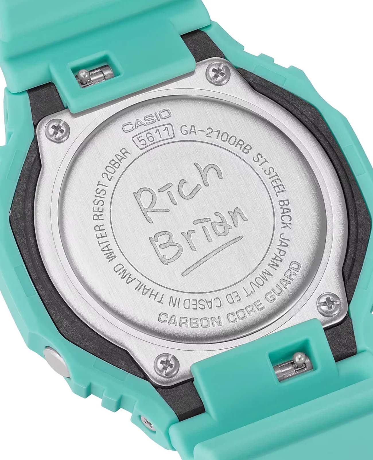 Casio Casio G-Shock GA-2100RB-3ADR (GA-2100RB-3A), g-shock япония мужские часы на браслете пластик боковой вид