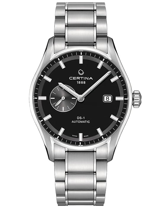 Certina Certina DS Podium C006.428.11.051.00  C0064281105100 механические мужские часы черный циферблат, браслет нержавеющая сталь — вид спереди