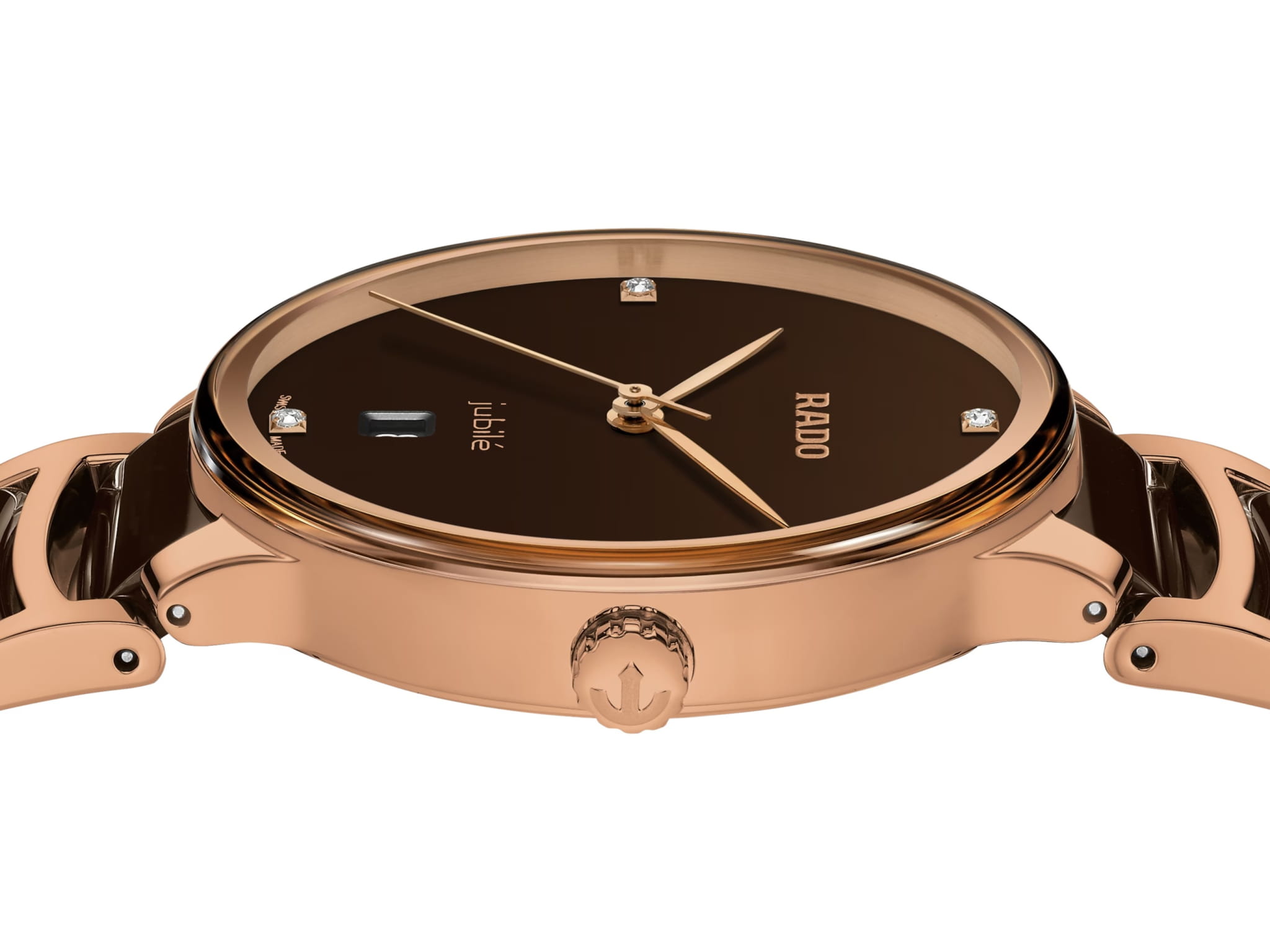 Rado Rado Centrix Diamonds R30023712 мужские часы коричневый циферблат на запястье