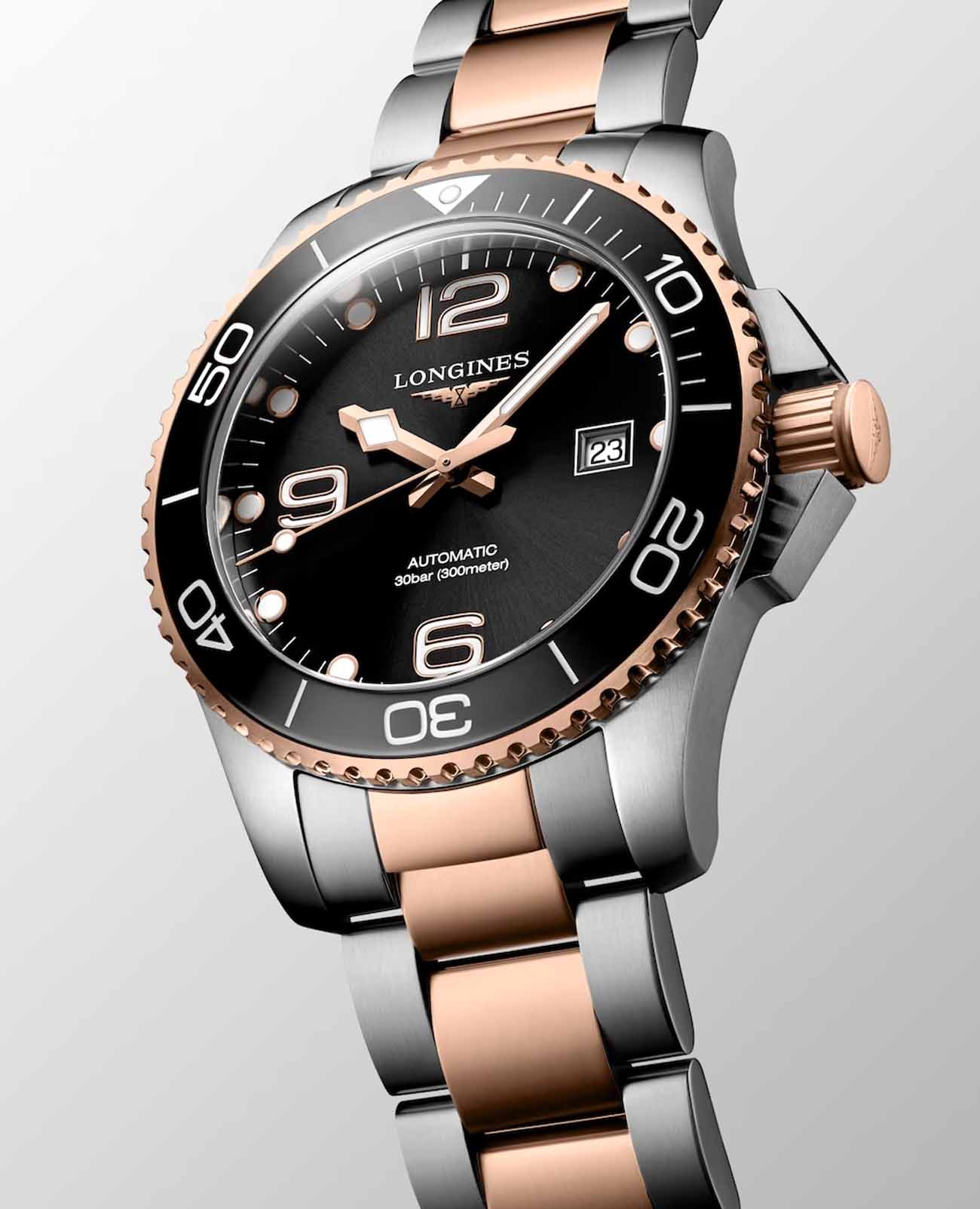 Оригинальные часы Longines Longines HydroConquest L3.782.3.58.7 механические калибр механизма l888 общий вид