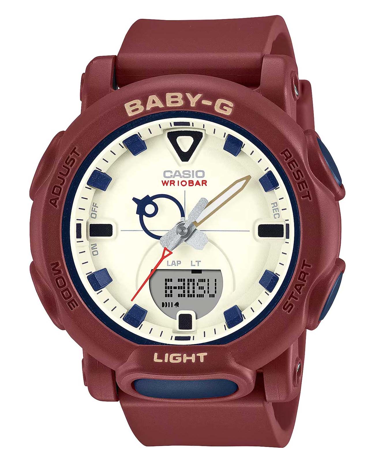 Casio Casio Baby-G BGA-310RP-4ADR (BGA-310RP-4A)  BGA-310RP-4A кварцевые женские часы  циферблат, браслет пластик — вид спереди