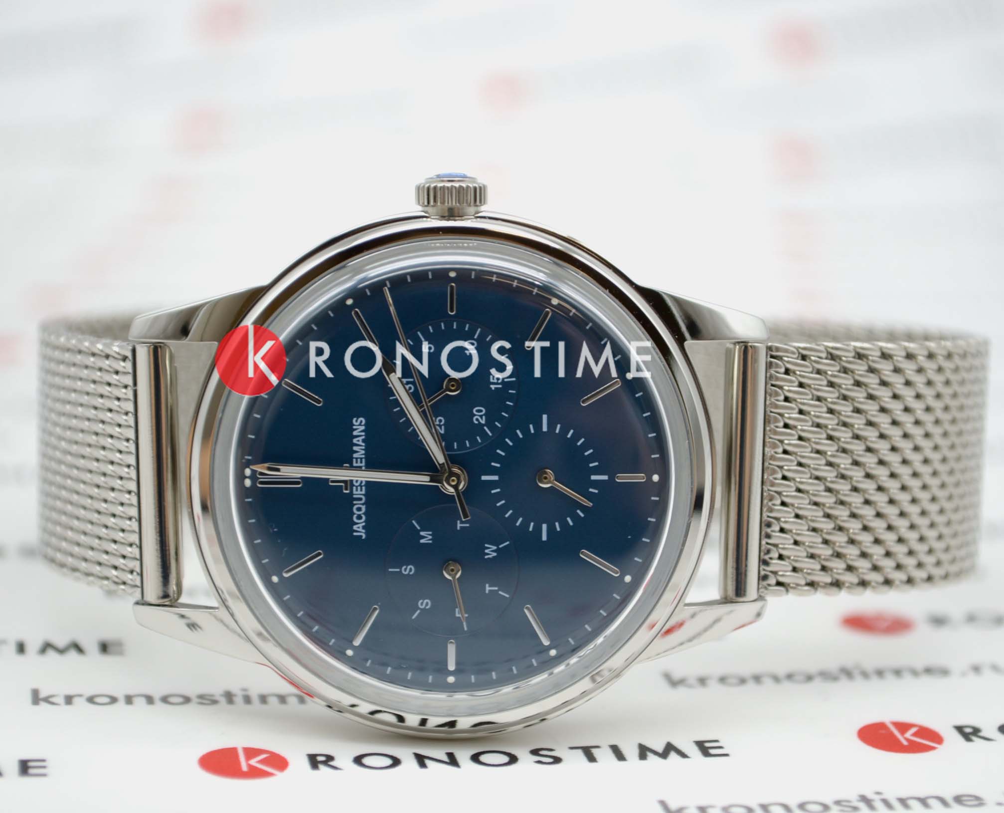 Jacques Lemans 1-2061H мужские часы застежка крупным планом