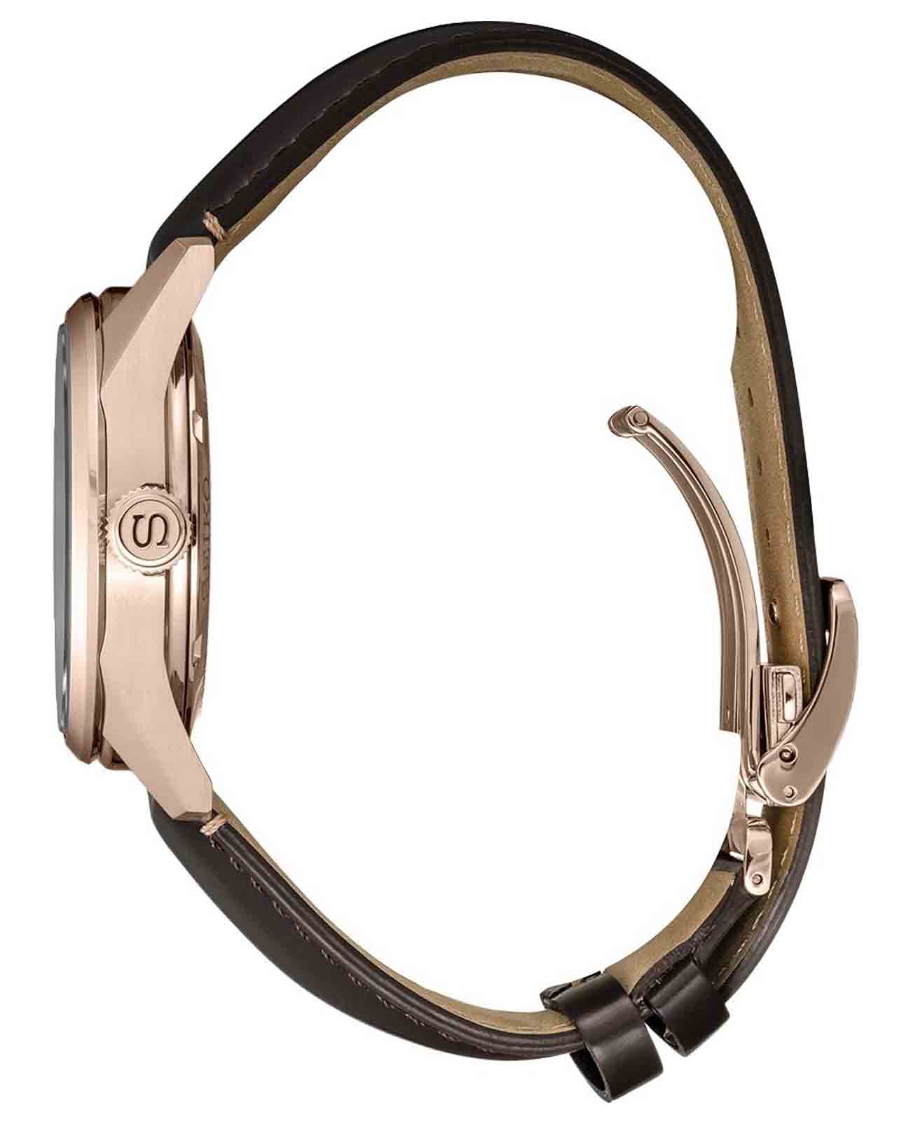 Seiko Seiko Presage Sharp Edged Series SPB170 механические мужские часы часы крупный план коричневый циферблата