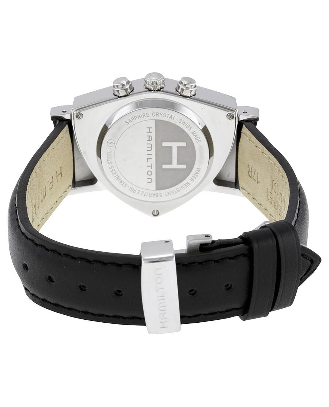 Оригинальные часы Hamilton Hamilton Ventura Chrono Quartz H24412732 кварцевые калибр механизма eta 251.474 общий вид