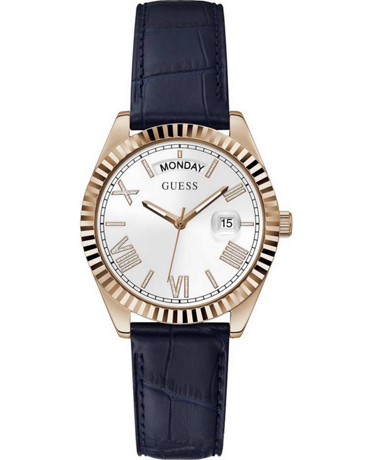 Guess Guess Ladies Jewelry GW0357L3  GW0357L3 кварцевые женские часы белый циферблат, браслет кожаный — вид спереди
