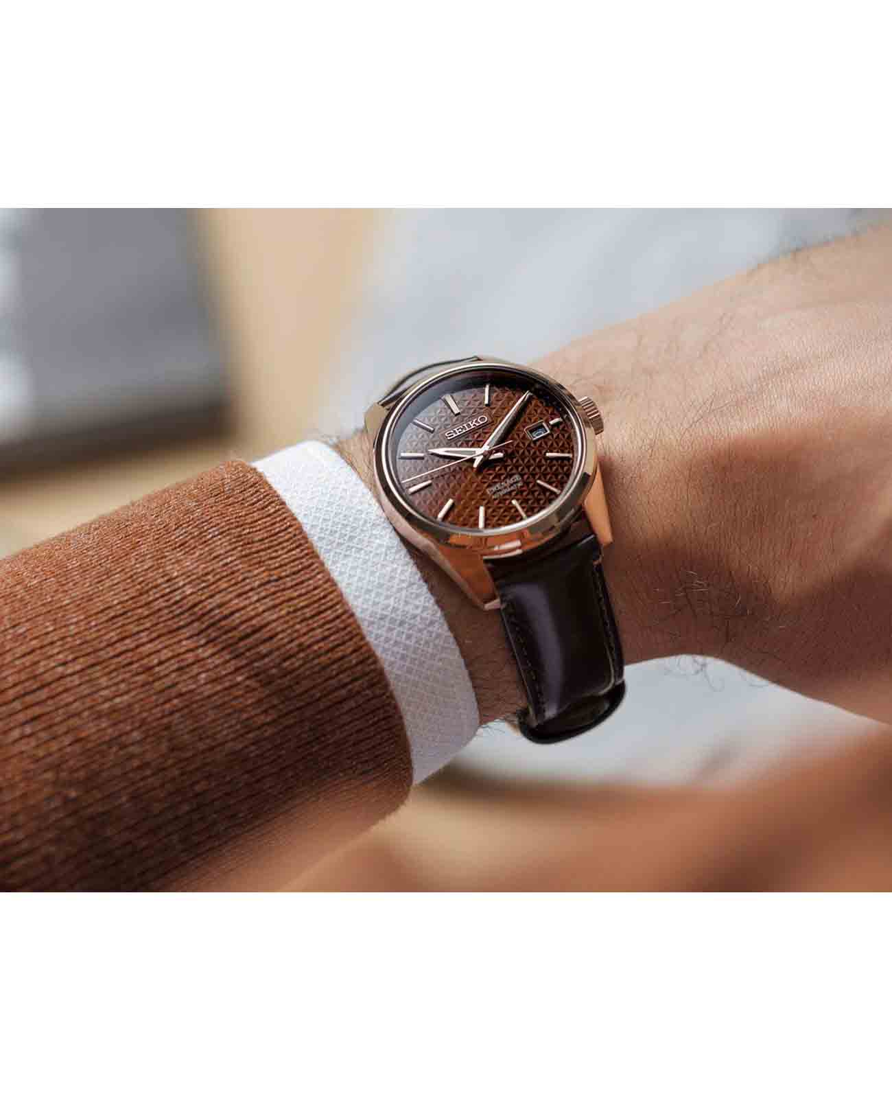 Оригинальные часы Seiko Seiko Presage Sharp Edged Series SPB170 механические калибр механизма 6r35 общий вид