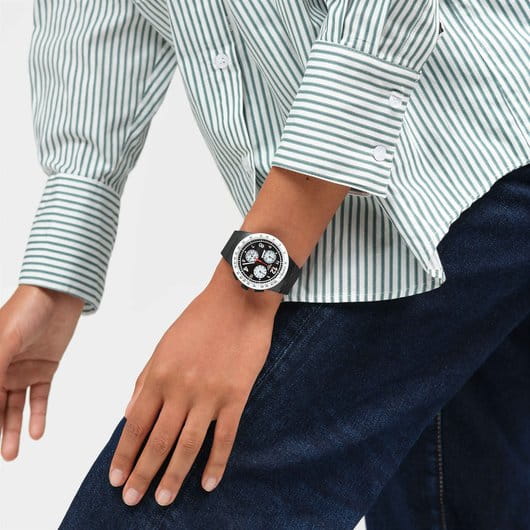 Оригинальные часы Swatch Swatch Chrono 42 Standard SUSB420 кварцевые калибр механизма  общий вид