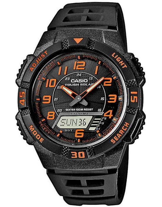 Casio Casio Collection AQ-S800W-1B2  AQ-S800W-1B2 кварцевые мужские часы черный циферблат, браслет пластик — вид спереди