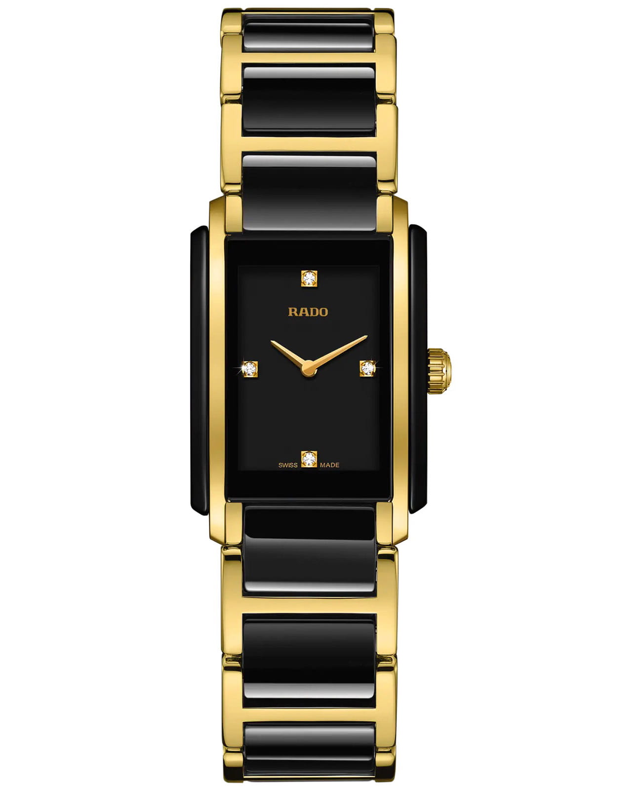 Rado Rado Integral R20845712  R20845712 кварцевые женские часы черный циферблат, браслет высокотехнологичная керамика + титан — вид спереди