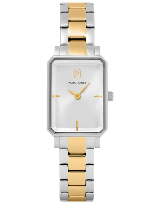 Pierre Lannier Pierre Lannier Ariane 007J621  007J621 кварцевые женские часы серебристый циферблат, браслет нержавеющая сталь с pvd-покрытием — вид спереди
