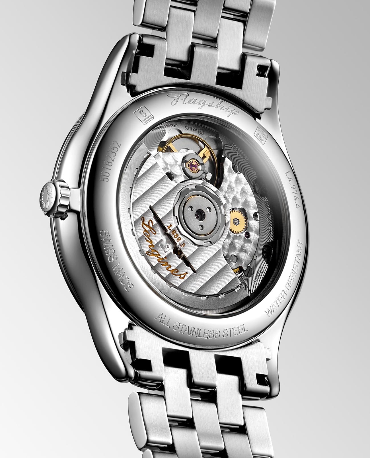 Longines Longines Flagship L4.974.4.57.6 , наручные мужские часы фото под углом