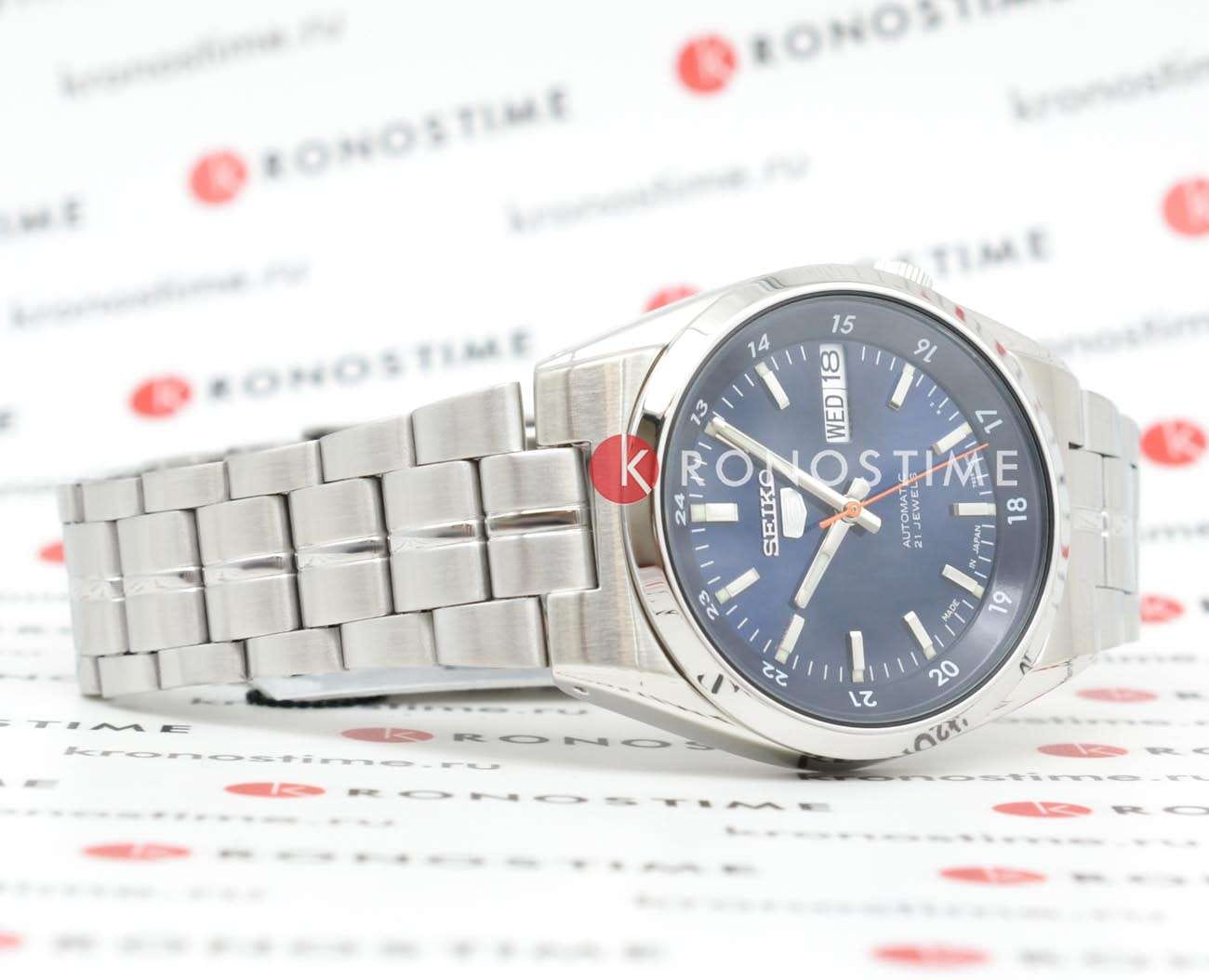 Seiko Seiko Seiko 5 SNK563J1 мужские часы синий циферблат на запястье