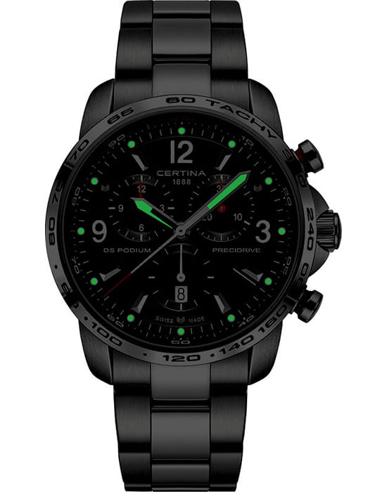 Certina Certina DS Podium Chronograph 1/100 sec C001.647.11.057.00 , наручные мужские часы фото под углом