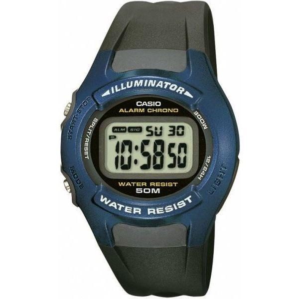Casio Casio Illuminator W-43H-1A  W-43H-1A кварцевые мужские часы серый циферблат, браслет  — вид спереди